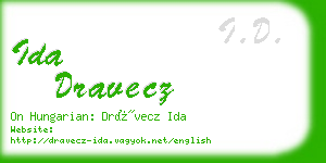 ida dravecz business card